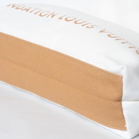 Authentic Fondation Louis Vuitton Tote w/Inner Pocket, Cream/Camel - NWT - Picture 6 of 7